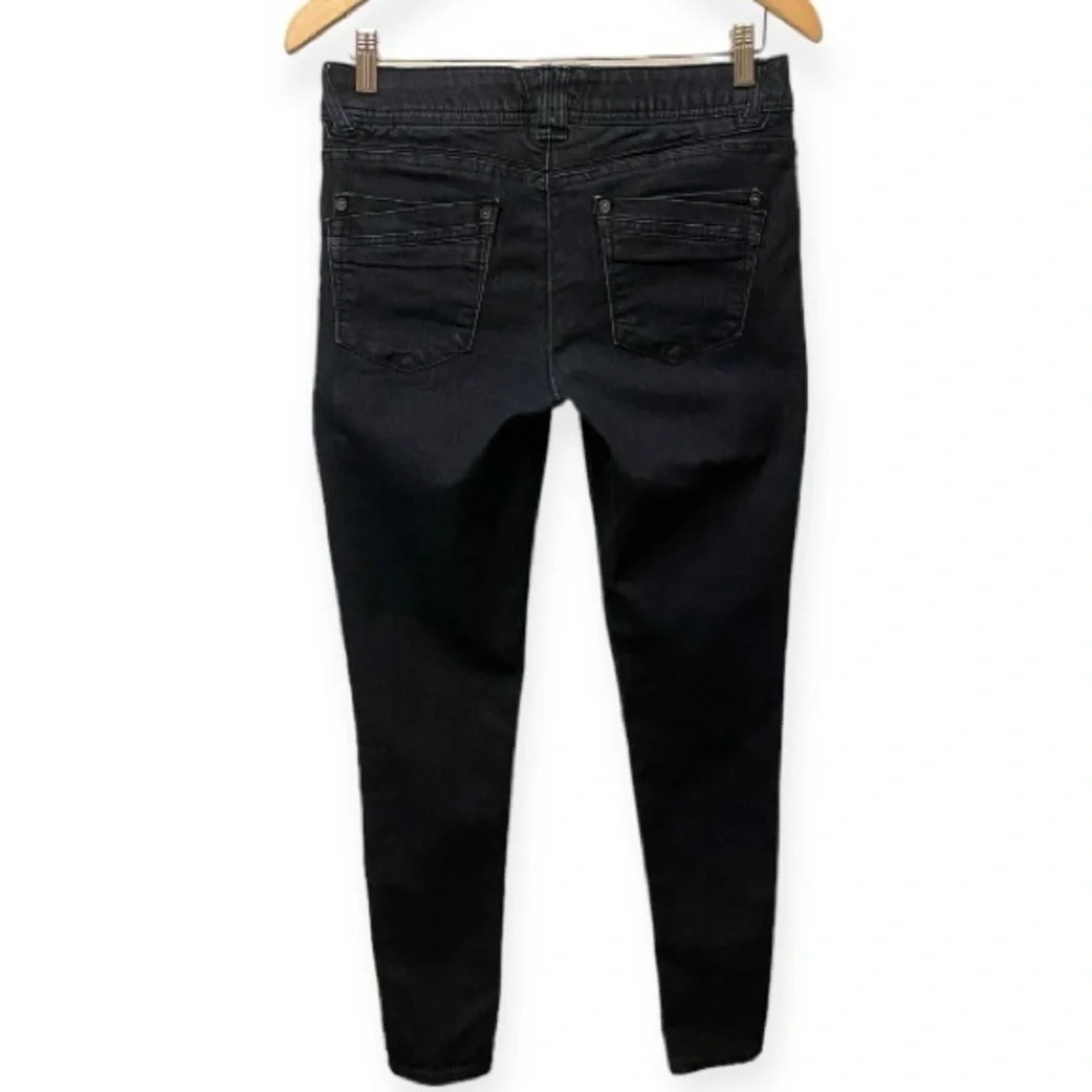 Democracy 6 Skinny Jeans Dark Indigo Blue Stretch Womens Mid Rise Ab Technology